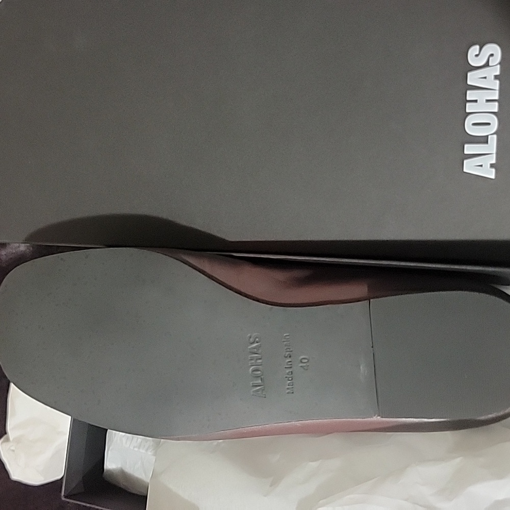 ALOHAS Brown Leather Ballet Flats